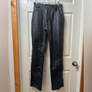 Ladies Leather motorcycle Pants Lined Made in Prince George!